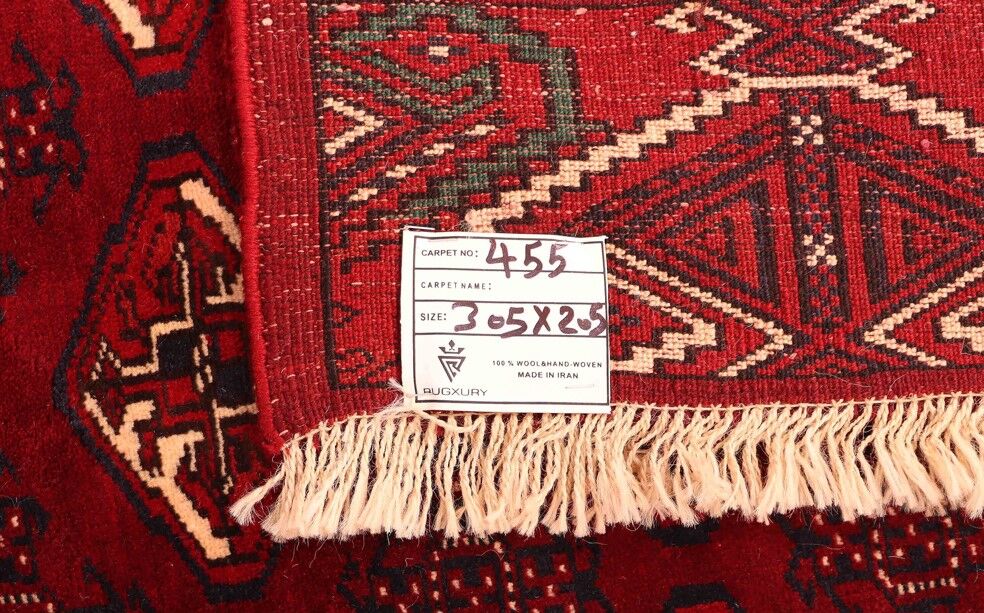 3x2M Fine Turkoman Bokhara Rug - Image 5