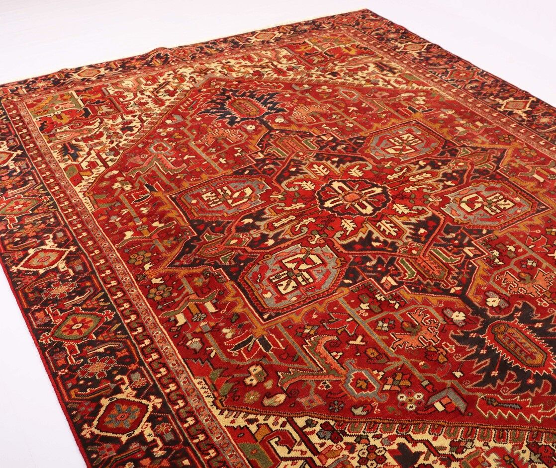 3.4x2.5M Antique&Old Heriz Rug - Image 2