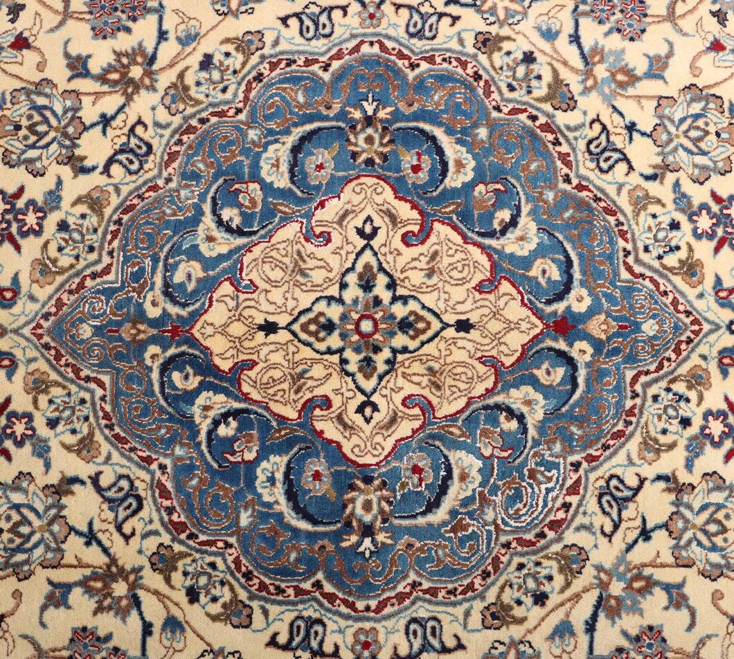 Discounted 3.7x2.4M Silkinlaid Rug Nain (6La) - Image 2