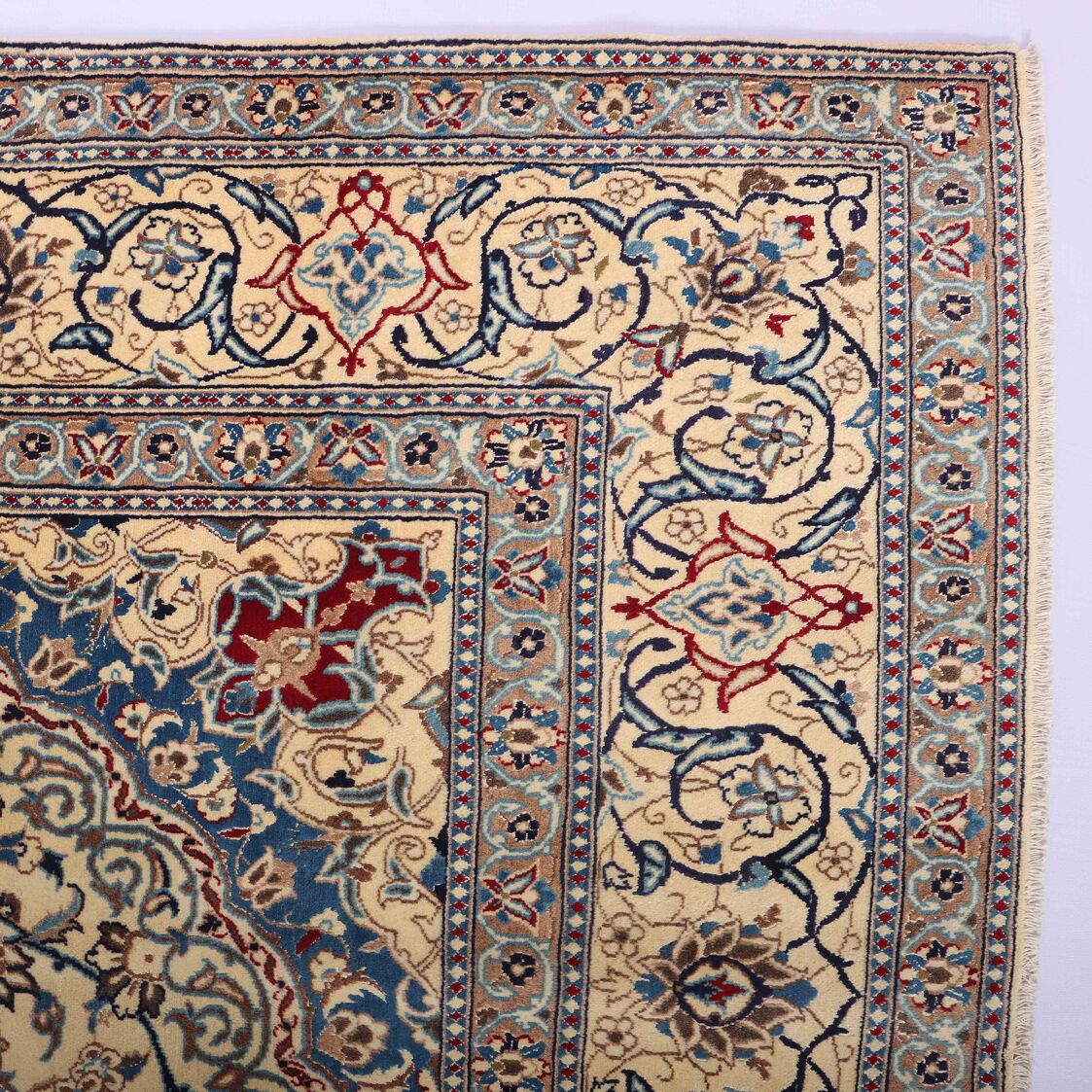 Discounted 3.7x2.4M Silkinlaid Rug Nain (6La) - Image 5