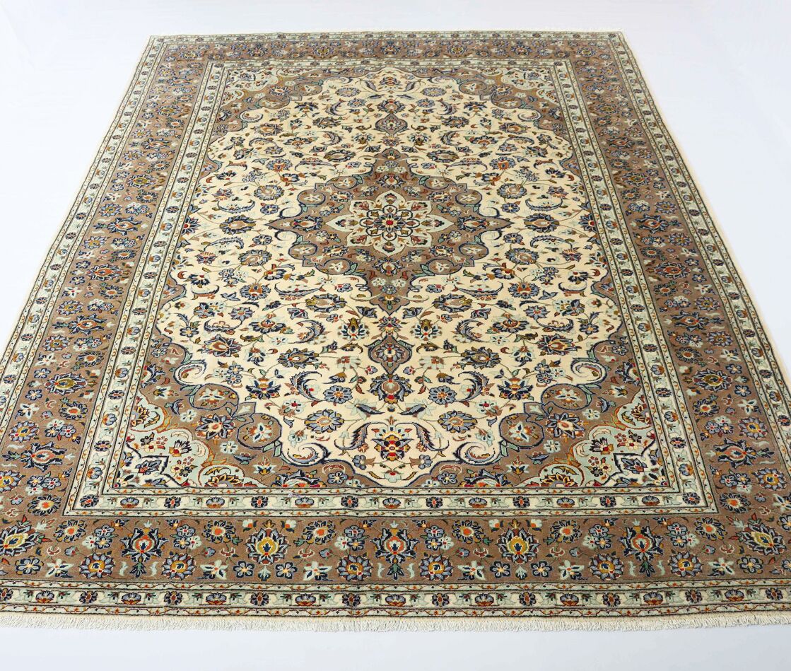3.4x2.5M Pistachio Persian Kashan Rug - Image 4