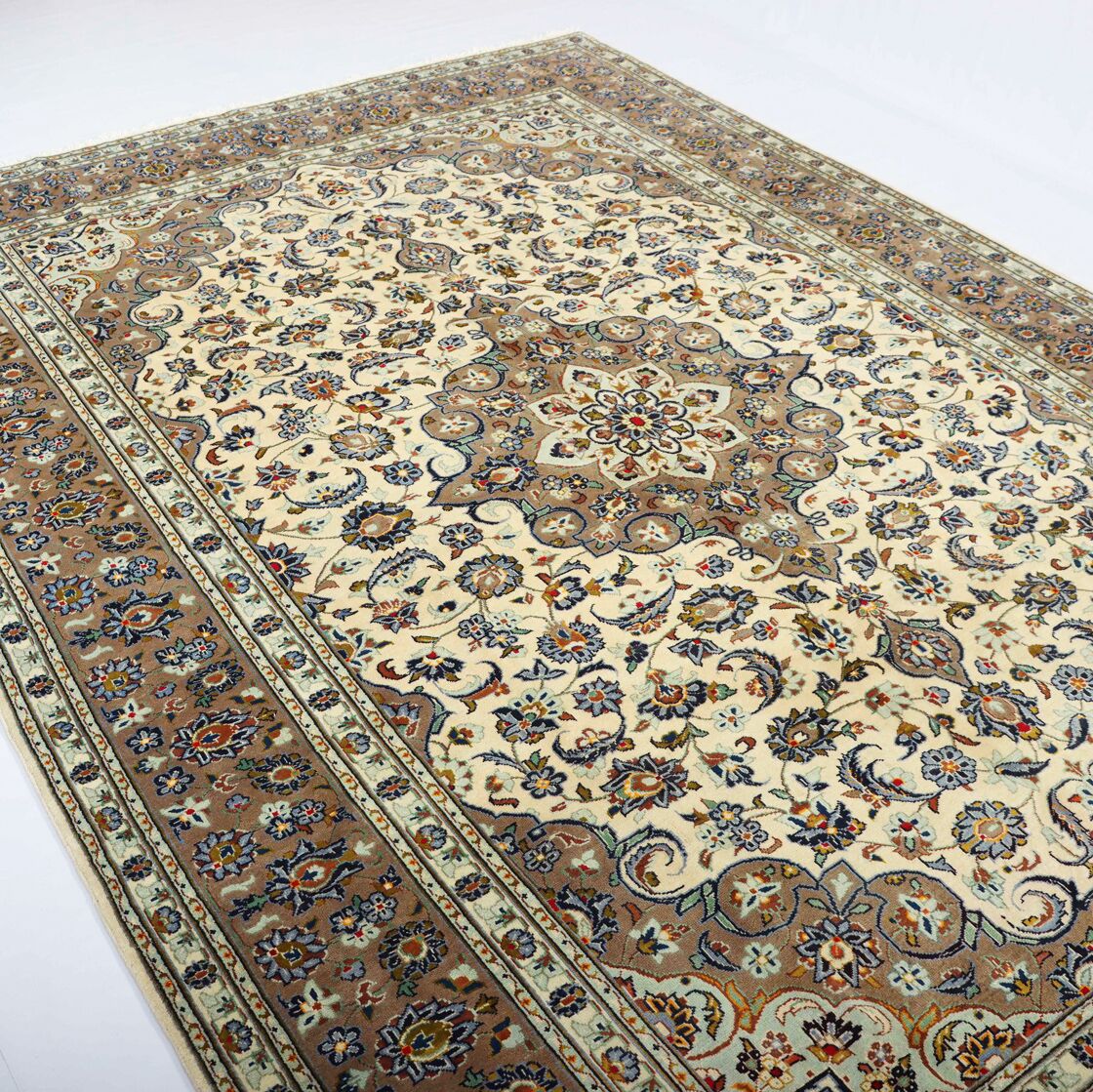 3.4x2.5M Pistachio Persian Kashan Rug - Image 3