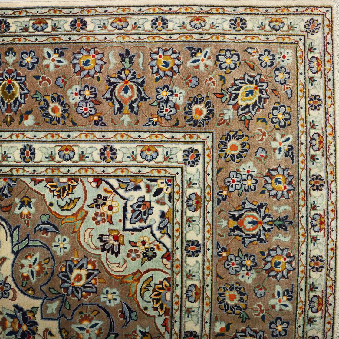 3.4x2.5M Pistachio Persian Kashan Rug - Image 6