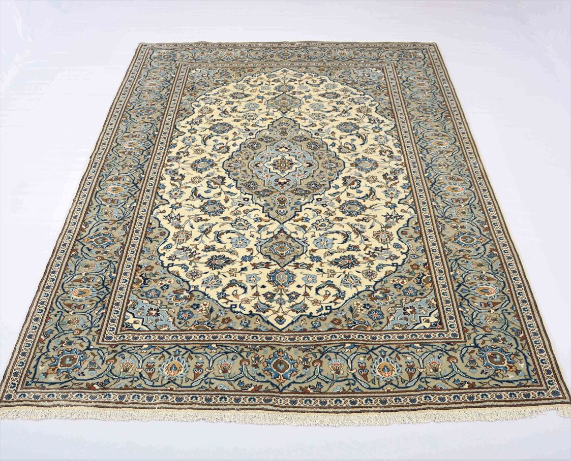 3x2M Beige Persian Kashan - Image 2
