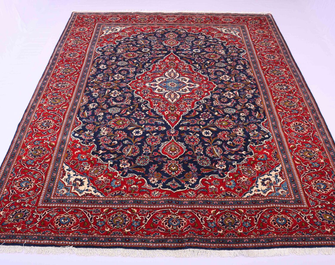 Vintage 3.5x2.5M Royal Traditional Persian Kashan - Image 2