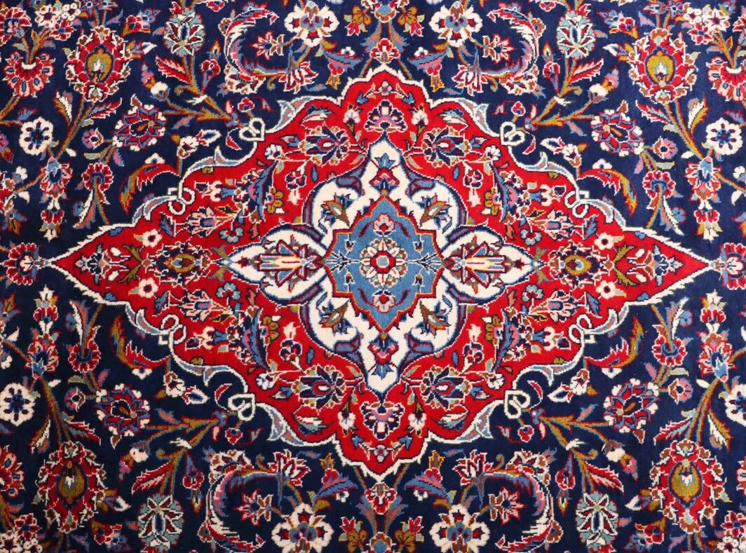 Vintage 3.5x2.5M Royal Traditional Persian Kashan - Image 3