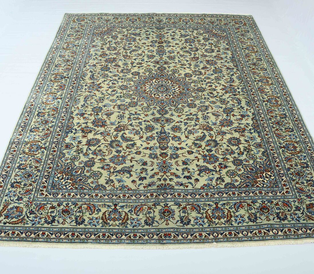 3.4x2.4M Pistachio Persian Kashan Rug - Image 2