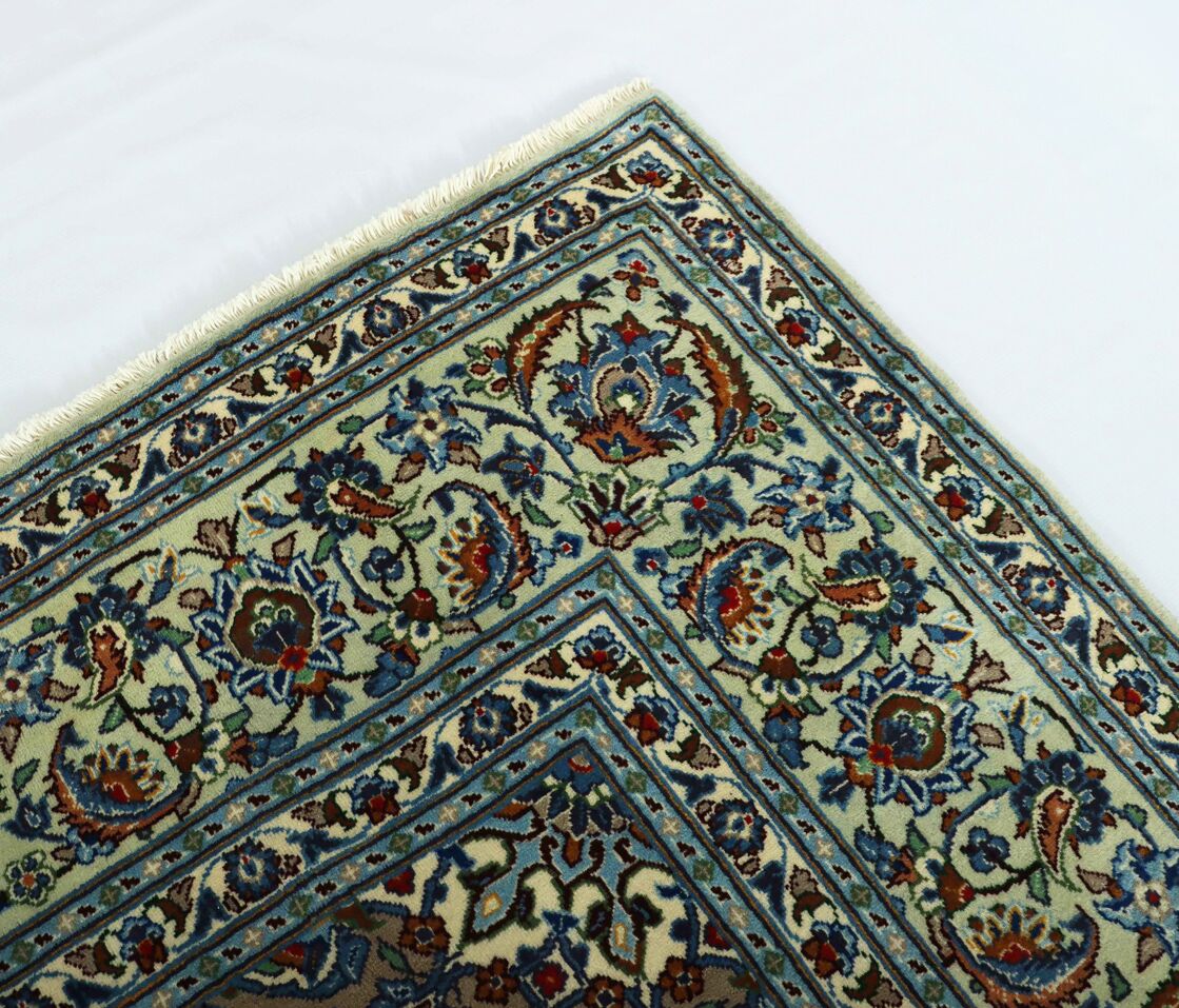 3.4x2.4M Pistachio Persian Kashan Rug - Image 4