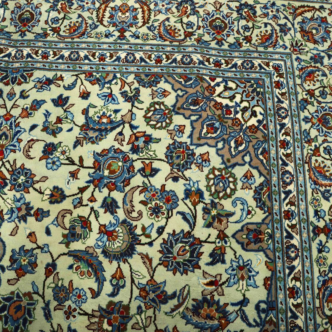 3.4x2.4M Pistachio Persian Kashan Rug - Image 5