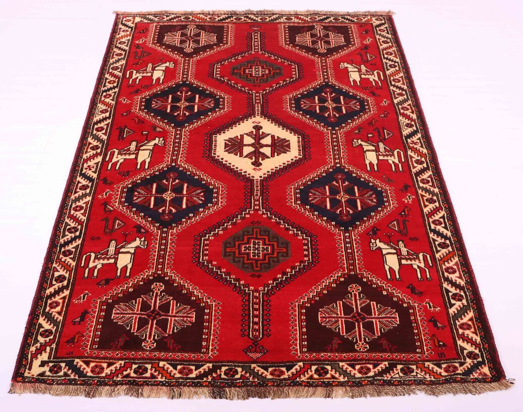 2.5x1.6M Qashghai Shiraz Rug (Old & Repaired) - Image 2