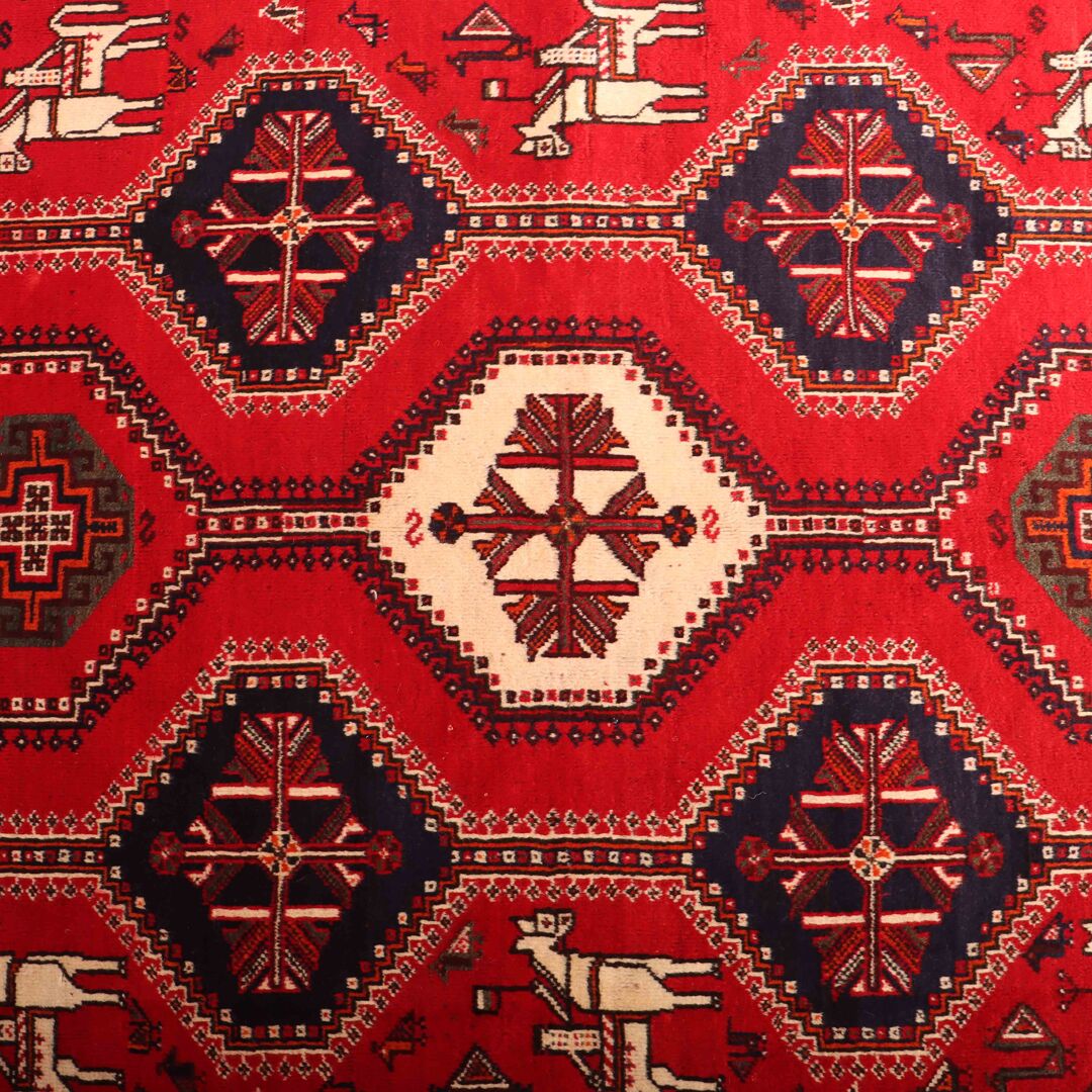 2.5x1.6M Qashghai Shiraz Rug (Old & Repaired) - Image 3