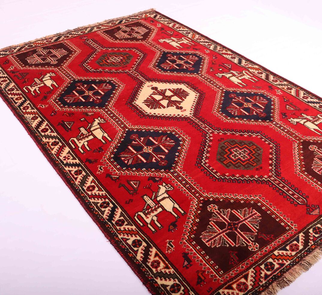 2.5x1.6M Qashghai Shiraz Rug (Old & Repaired) - Image 4