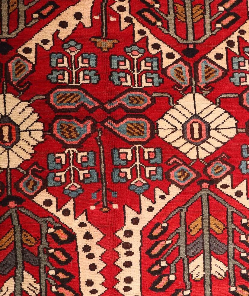 3x1.5M Old & Vintage Bakhtiari Persian Rug - Image 4