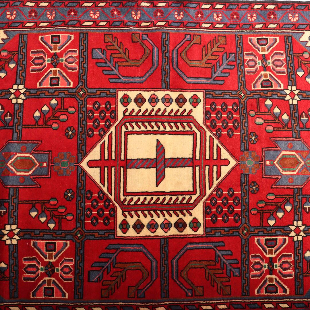 2x1.1M Tribal Persian Saveh Rug - Image 4
