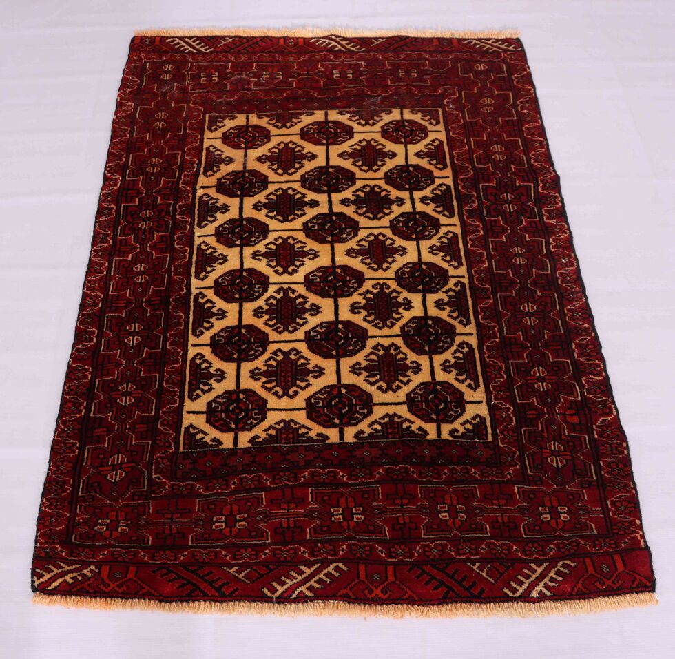 1.4x1M Antique Turkoman Persian Rug - Image 2