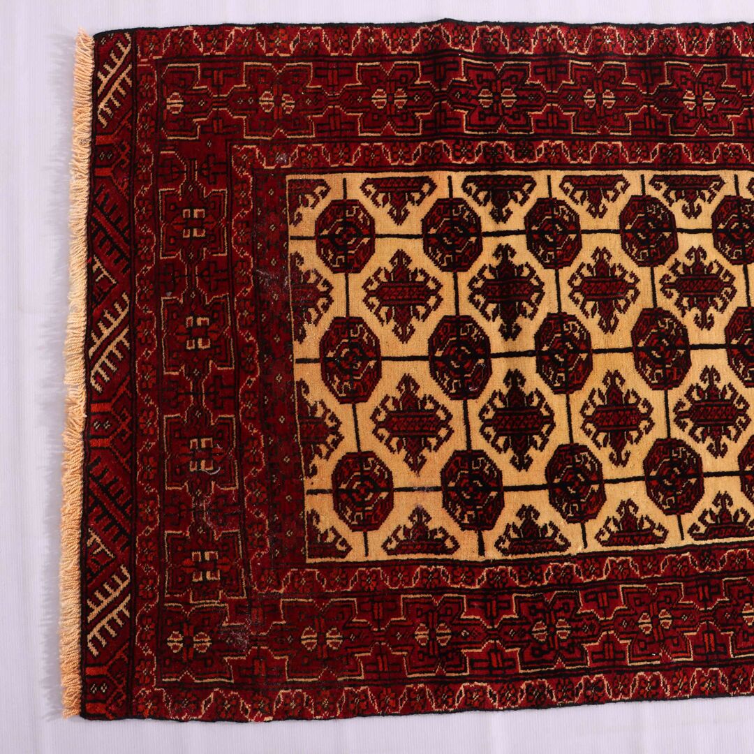 1.4x1M Antique Turkoman Persian Rug - Image 3