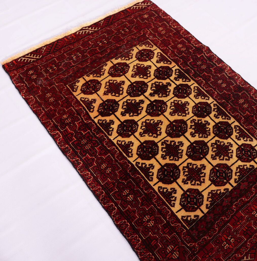 1.4x1M Antique Turkoman Persian Rug - Image 4