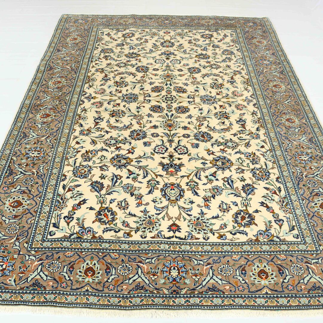 3x2M Beige Persian Kashan Rug - Image 2