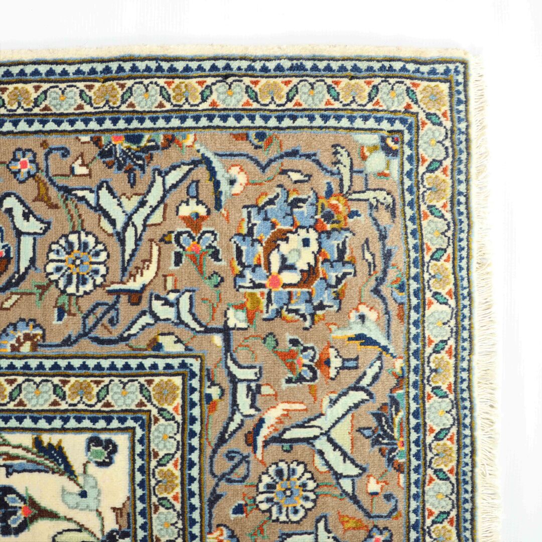 3x2M Beige Persian Kashan Rug - Image 5