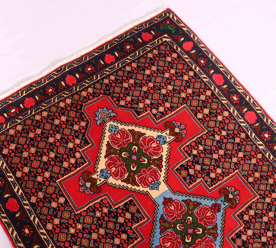 1.5X1M Kurdi Sanandaj Persian Rug - Image 4