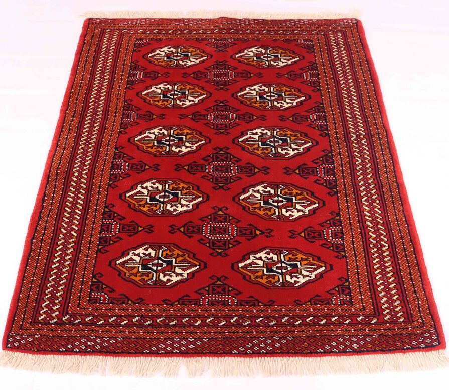 1.4x1M Antique Turkoman Persian Rug - Image 2