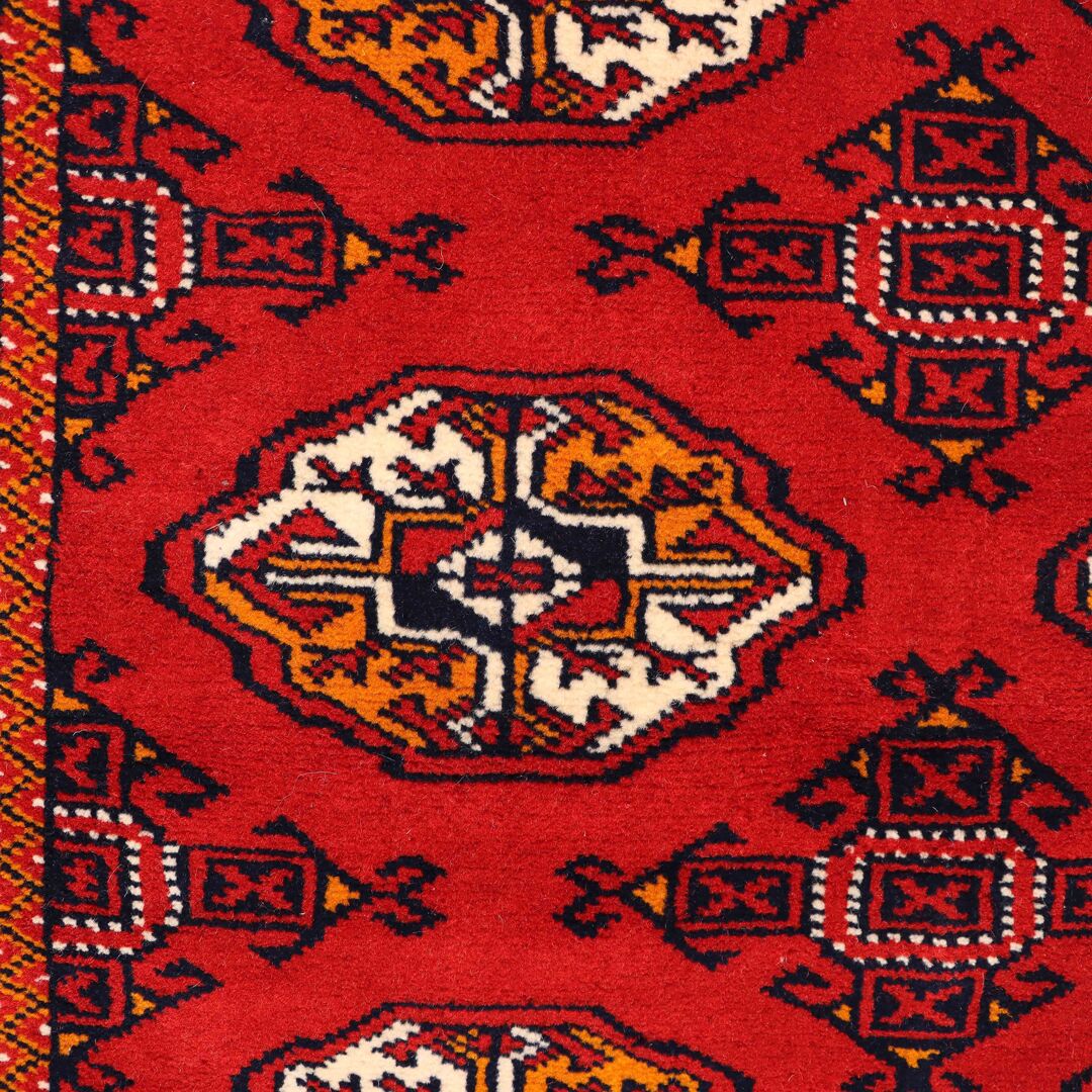 1.4x1M Antique Turkoman Persian Rug - Image 3
