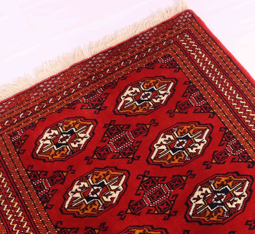 1.4x1M Antique Turkoman Persian Rug - Image 4
