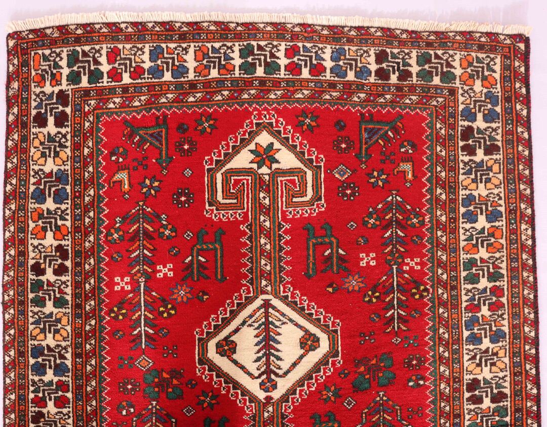 1.8x1M Vintage Persian Shiraz Rug - Image 4