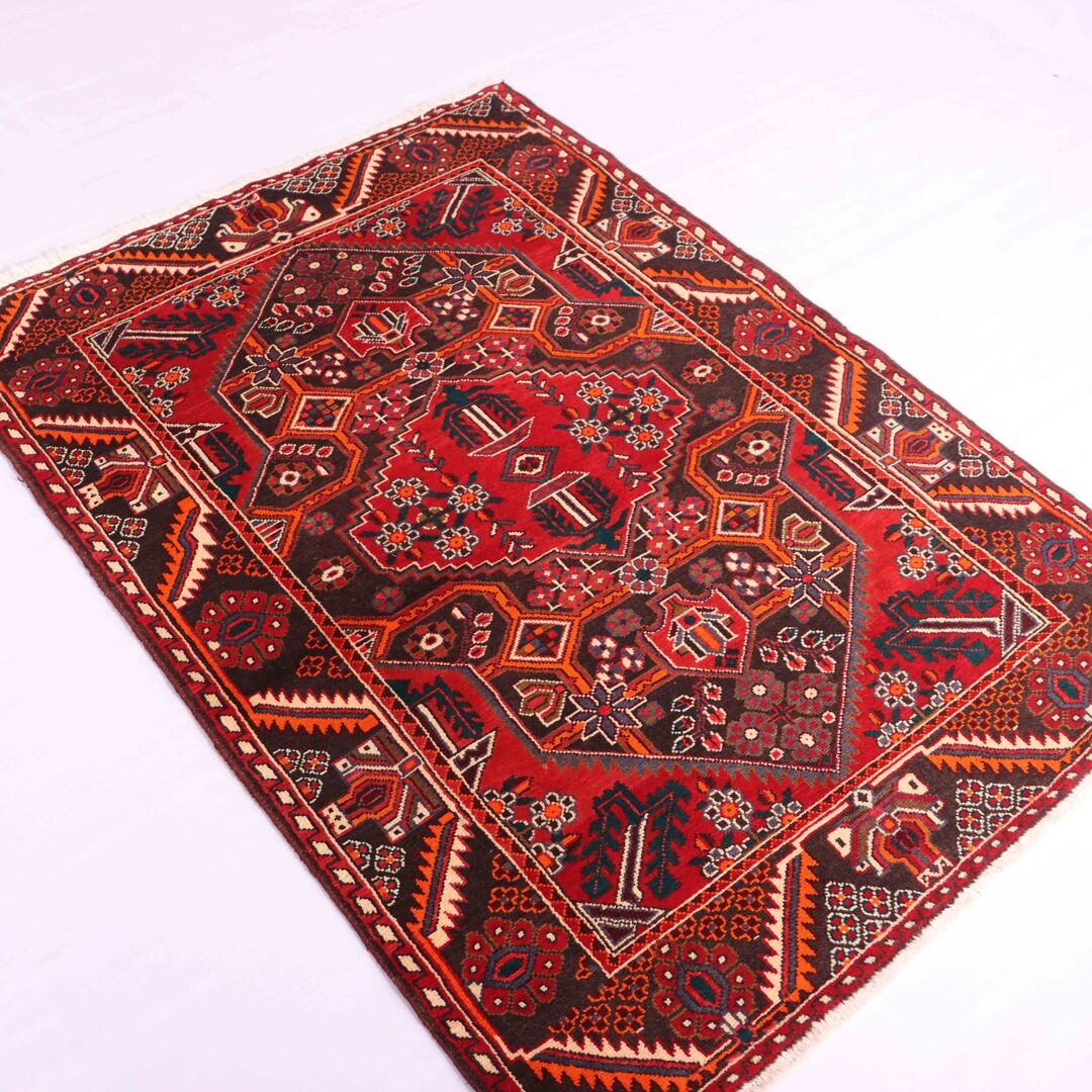 1.6x1.1M Tribal Persian Saveh Rug - Image 4