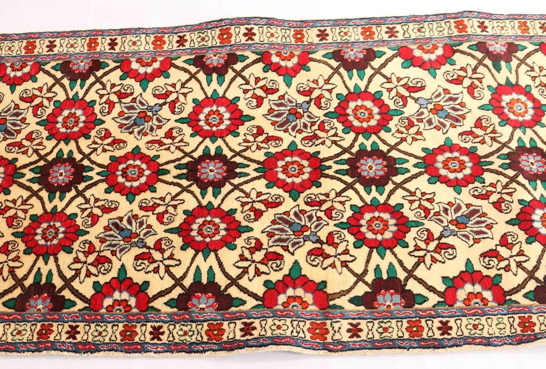 2m Floral Mashad Runner Rug - Image 4