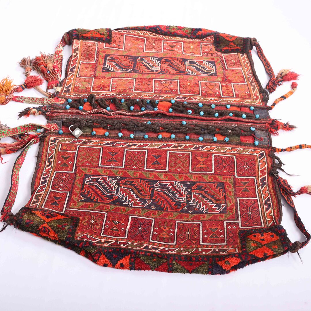 Antique Persian Balouchi Saddle Bag - Image 9
