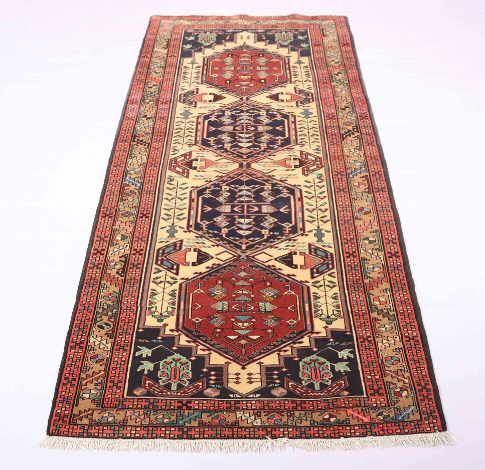 3x1.3 M Ardebil Serapi Persian Runner Rug - Image 2