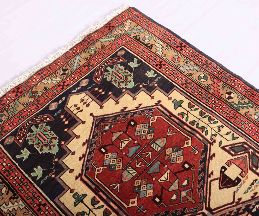 3x1.3 M Ardebil Serapi Persian Runner Rug - Image 5