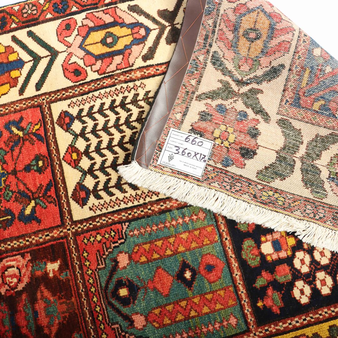 3.6x1.7M Vintage Bakhtiari Persian Rug - Image 5