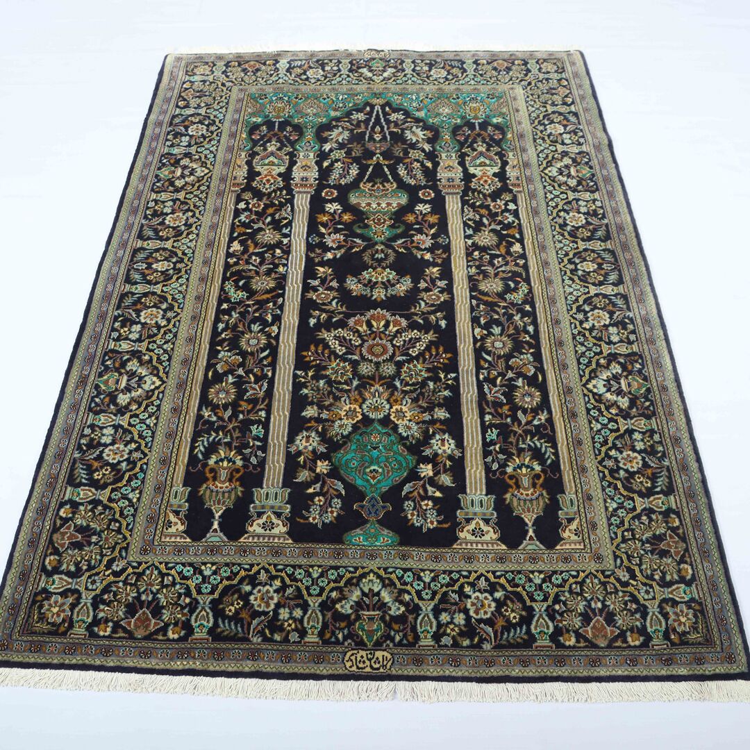 Masterpiece Signed Persian Shadsar Kashan Rug - Image 2