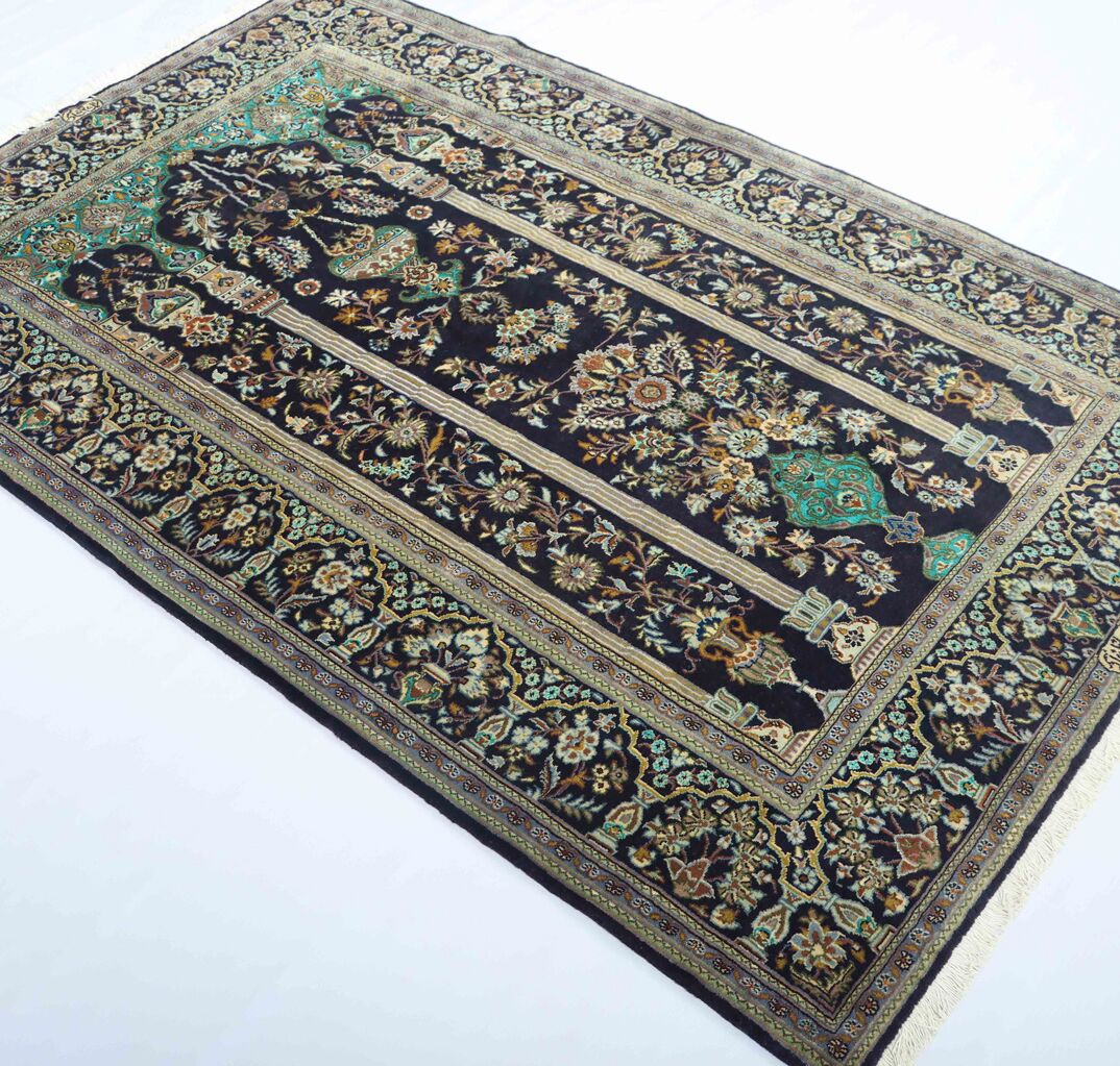 Masterpiece Signed Persian Shadsar Kashan Rug - Image 4