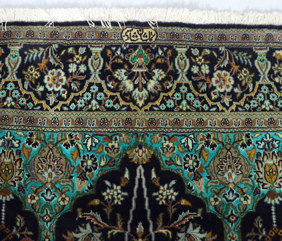 Masterpiece Signed Persian Shadsar Kashan Rug - Image 3
