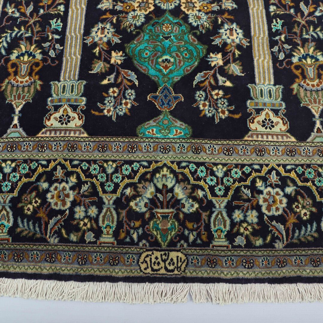 Masterpiece Signed Persian Shadsar Kashan Rug - Image 5