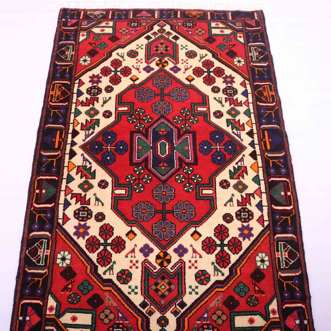 1.4x0.9M Tribal Persian Saveh Rug - Image 6