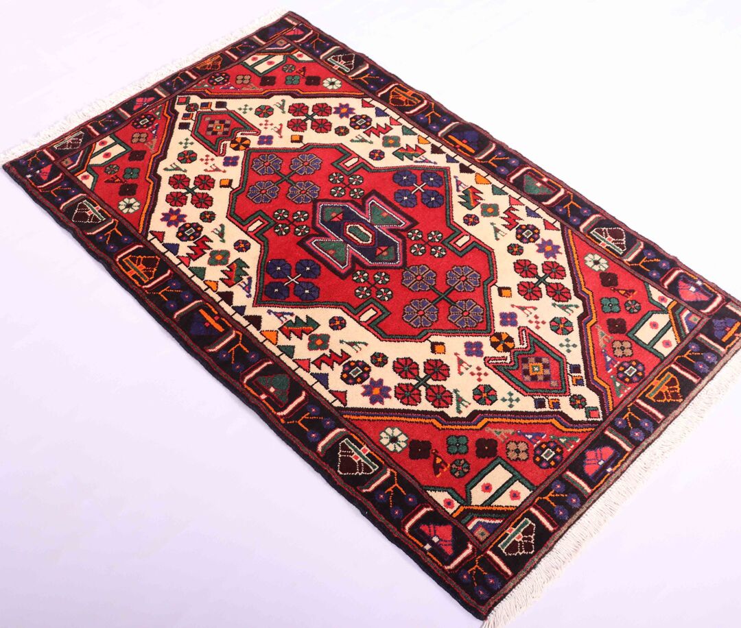 1.4x0.9M Tribal Persian Saveh Rug - Image 5