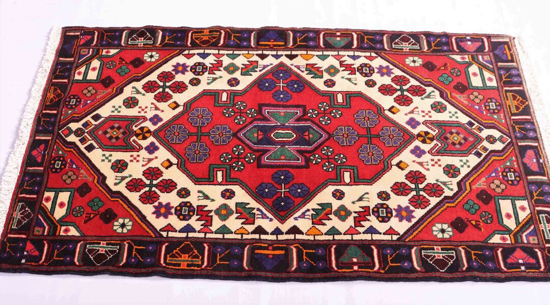 1.4x0.9M Tribal Persian Saveh Rug - Image 3