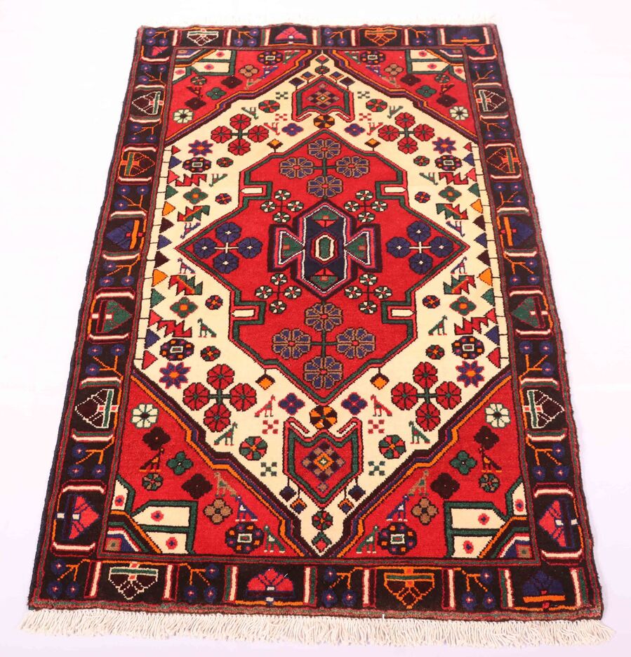 1.4x0.9M Tribal Persian Saveh Rug - Image 2