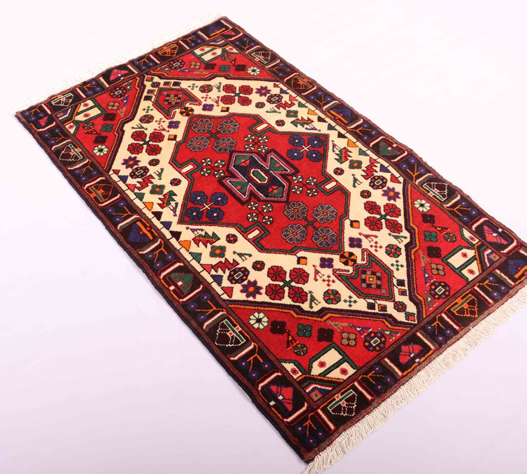 1.4x0.9M Tribal Persian Saveh Rug - Image 6