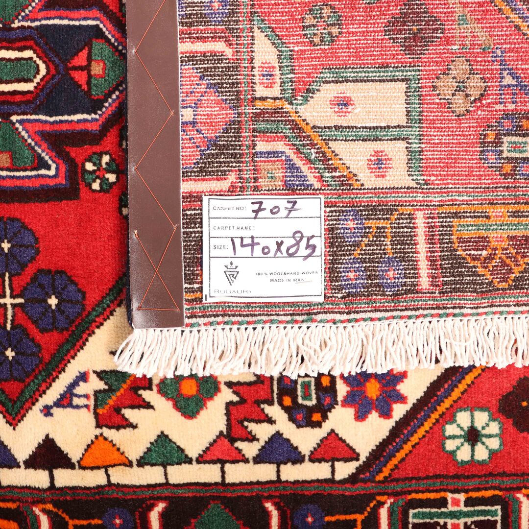 1.4x0.9M Tribal Persian Saveh Rug - Image 5
