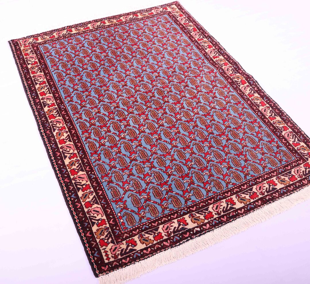 1.5x1M Persian Saveh Paisley Design Rug (Boteh) - Image 7