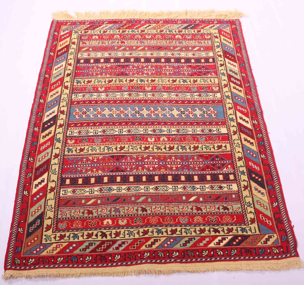 1.5x1.1M Persian Sumak Kilim Rug - Image 3