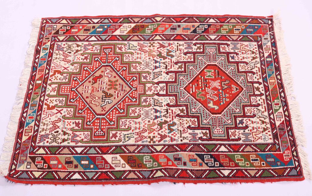 1x0.8M Persian Sumak Kilim Rug - Image 3