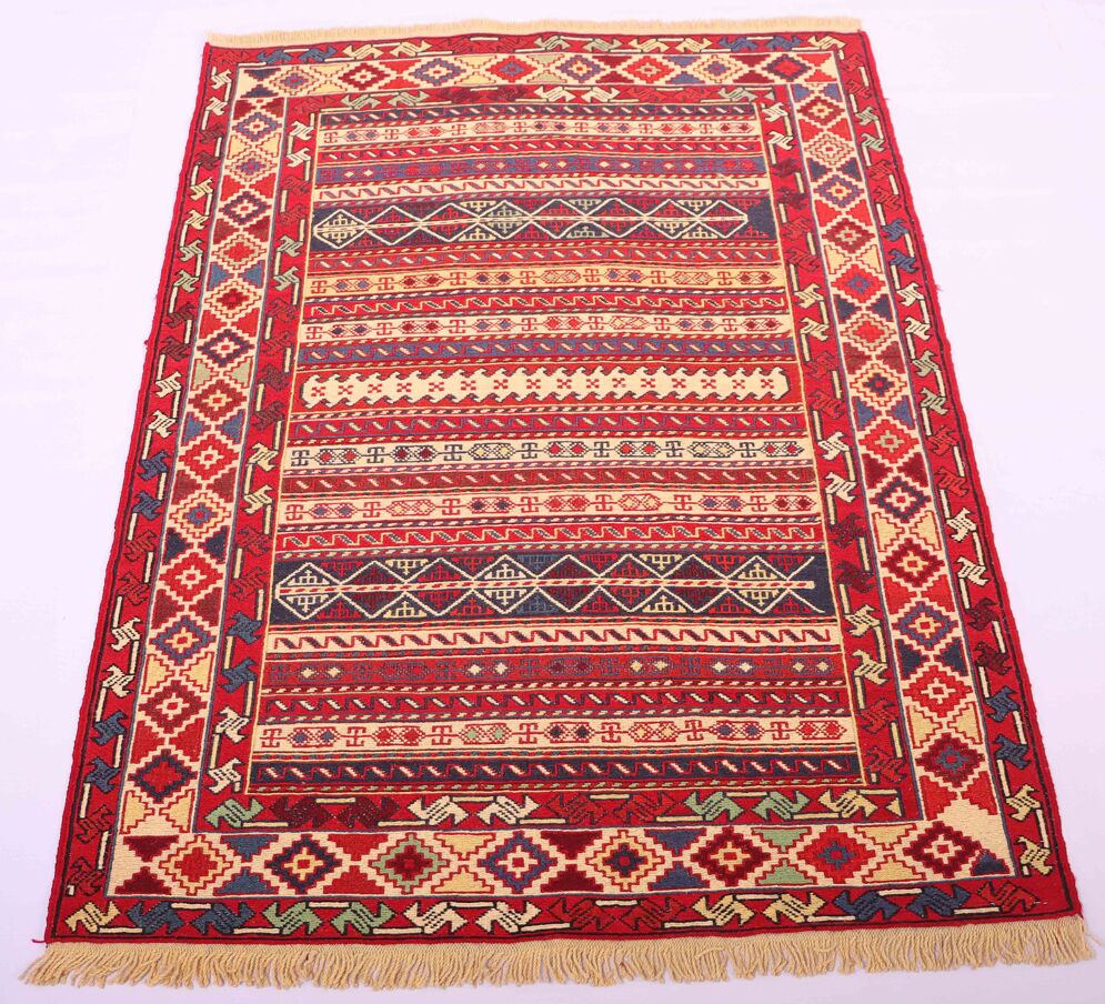 1.4x1M Persian Sumak Kilim Rug - Image 2