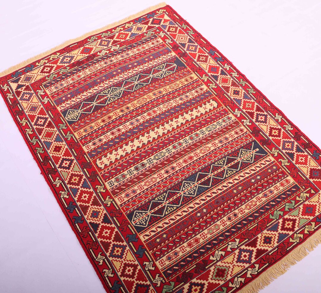 1.4x1M Persian Sumak Kilim Rug - Image 3