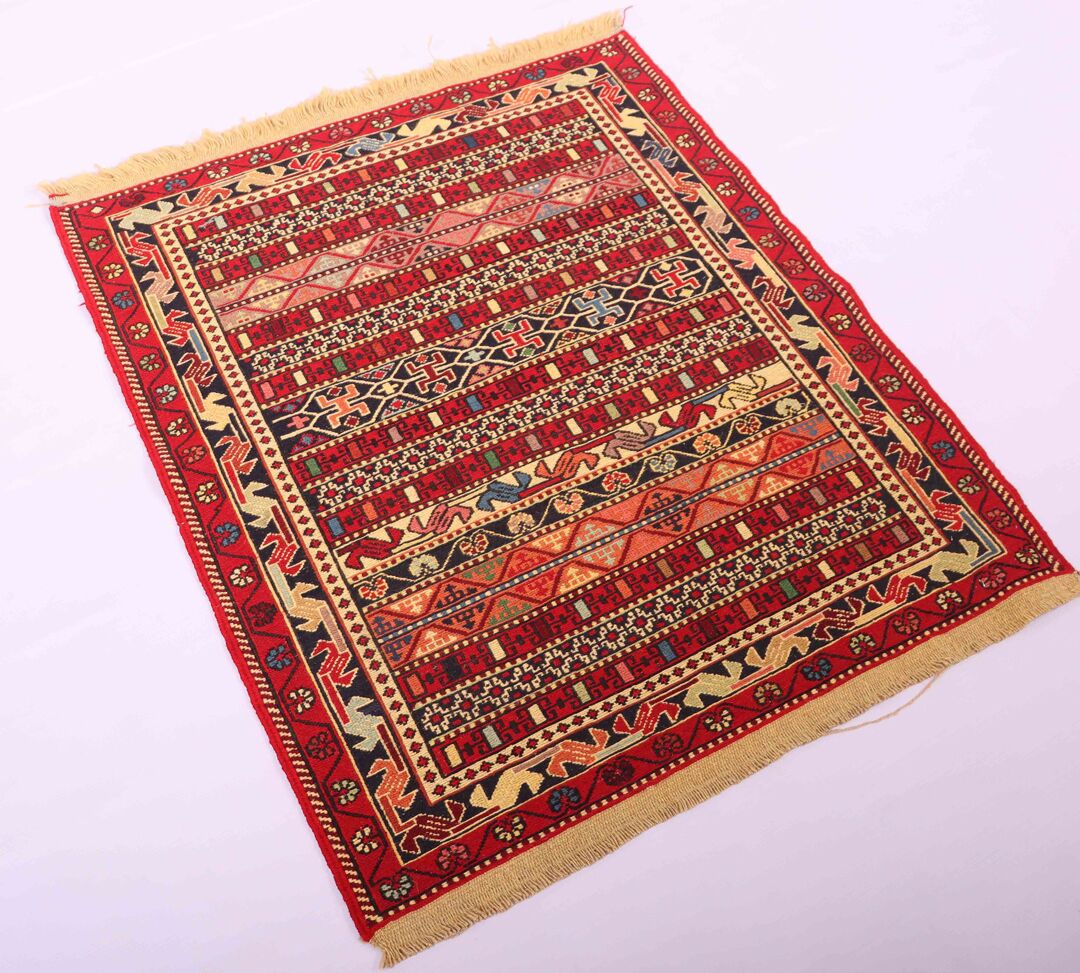 1x0.9M Persian Sumak Kilim Rug - Image 2